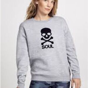 Soul Cycle Gray Skull Sweater , Size S